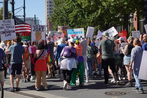 Charlotte Protesters Cite Constitutional Rights as ‘No Kings’ Demonstrations Expand Into Repeated, Multi-Stop Participation